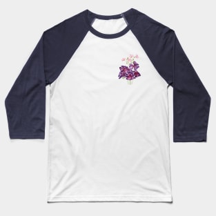 purple oxalis leaf watercolor Baseball T-Shirt